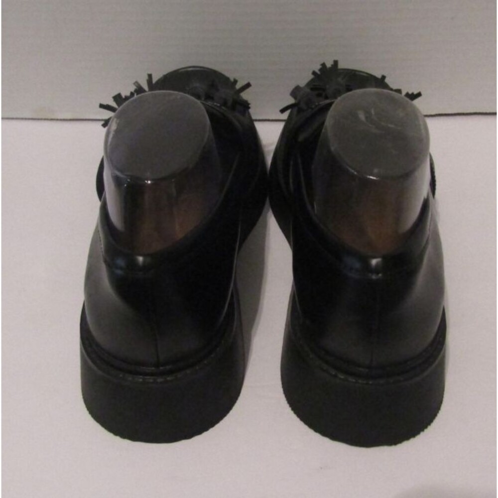 Asos Loafers Black Chunky Four Tassel Black Leather Shoes NWOB Womens Size 10 - Picture 5 of 9